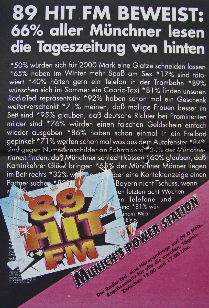 89 HIT FM Presseauzug