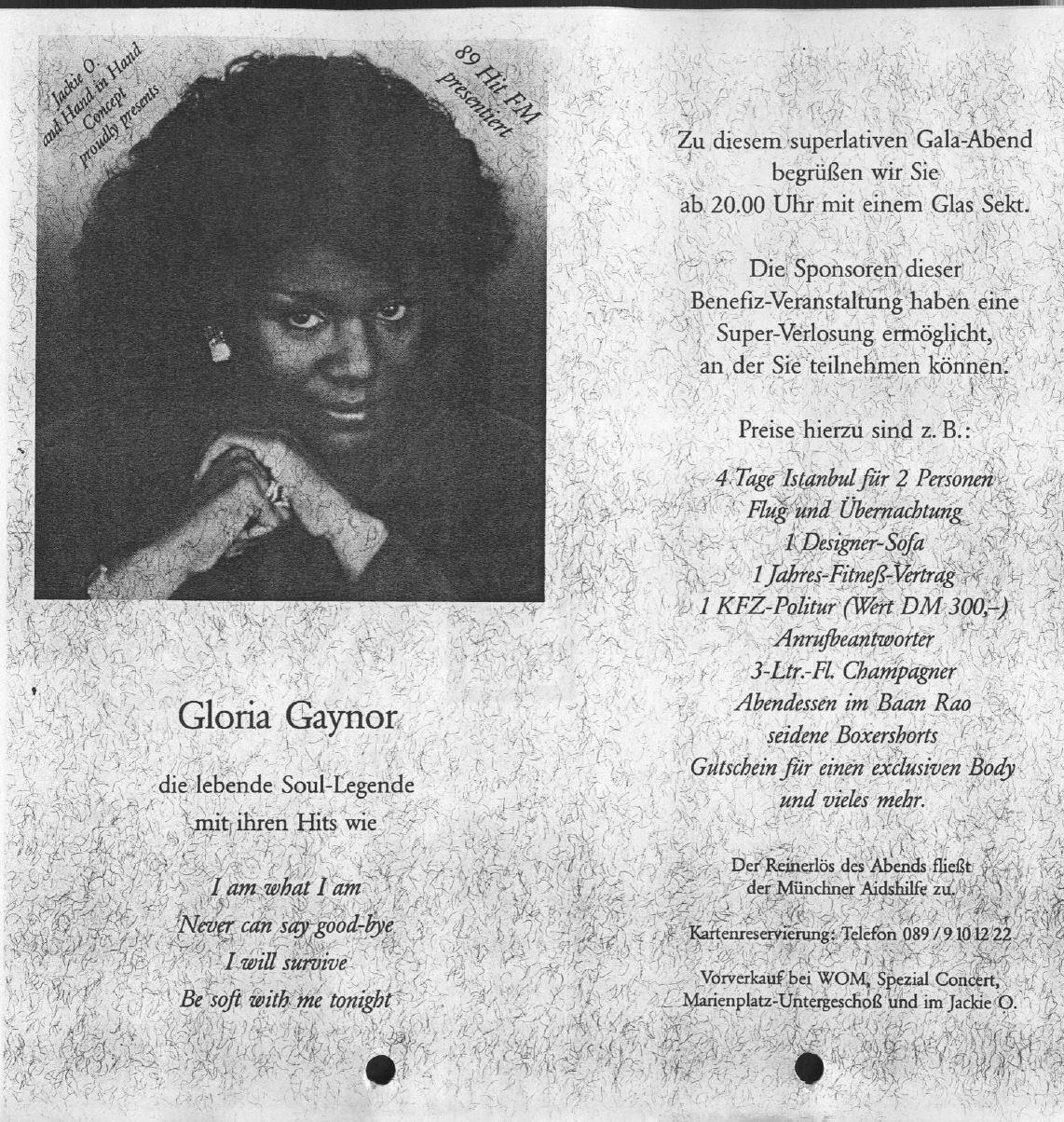 89 HIT FM holt Gloria Gaynor noch München....