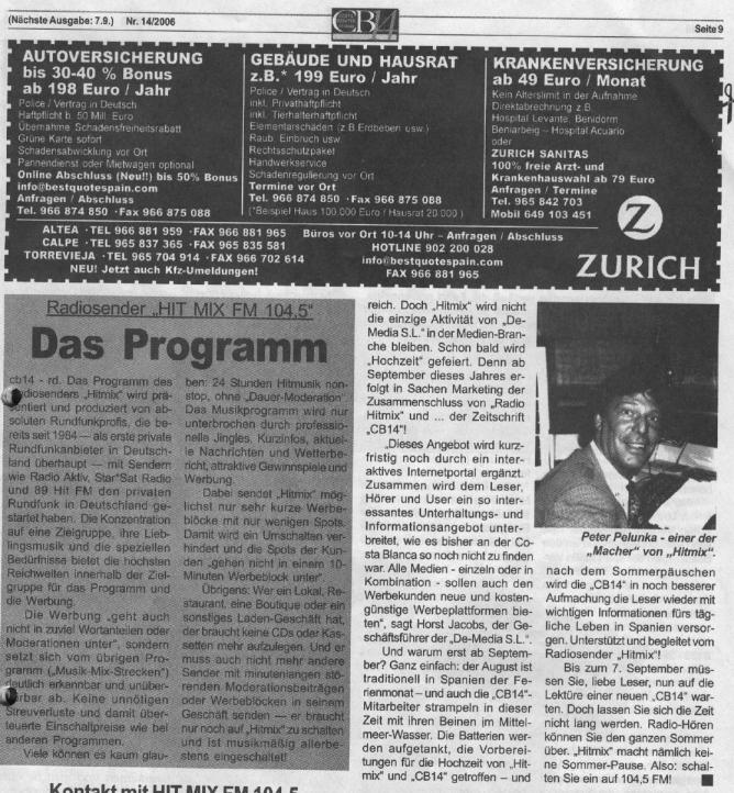 HIT MIX FM in Zusammenarbeit einer Infozeitschrift (3)