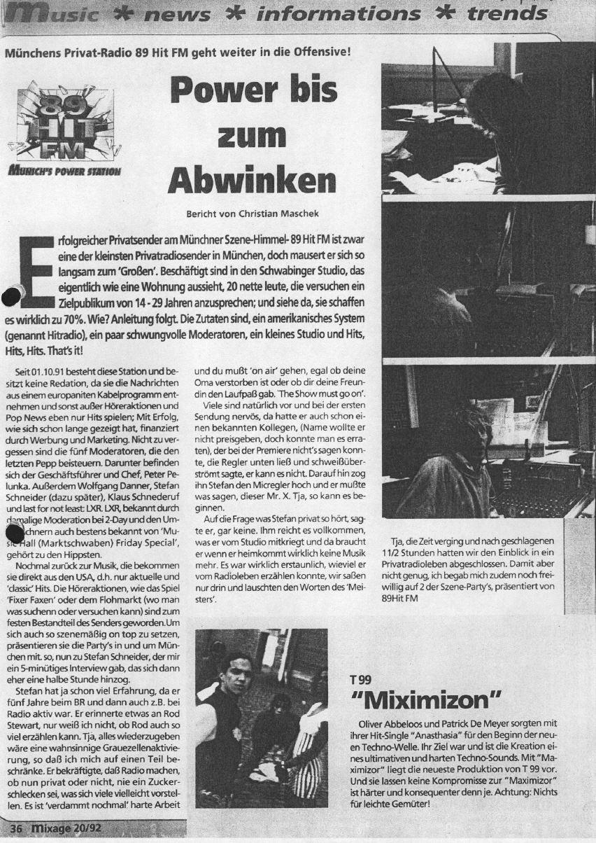 89 HIT FM Presseauszug
