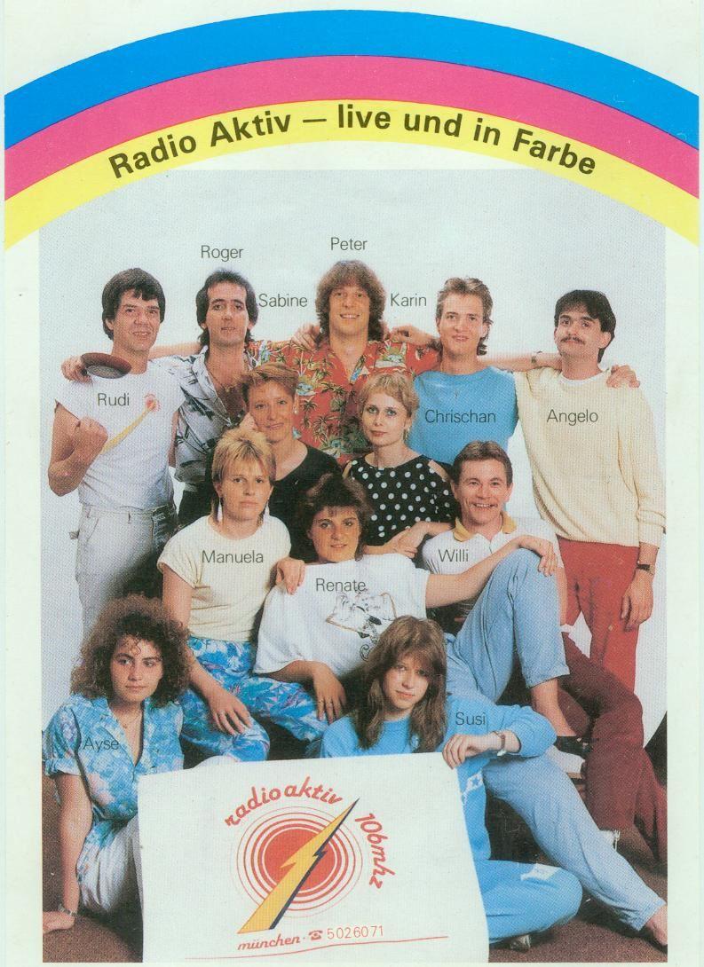 Das Team am Anfang RADIO AKTIV 1984