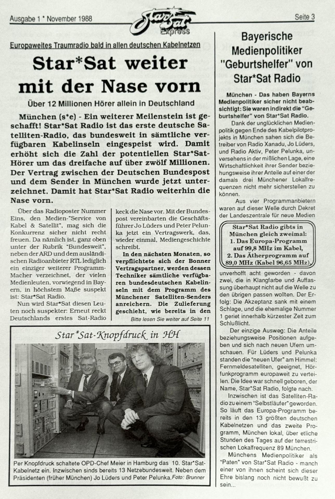 STAR*SAT EXPRESS zweite Ausgabe, Seite3