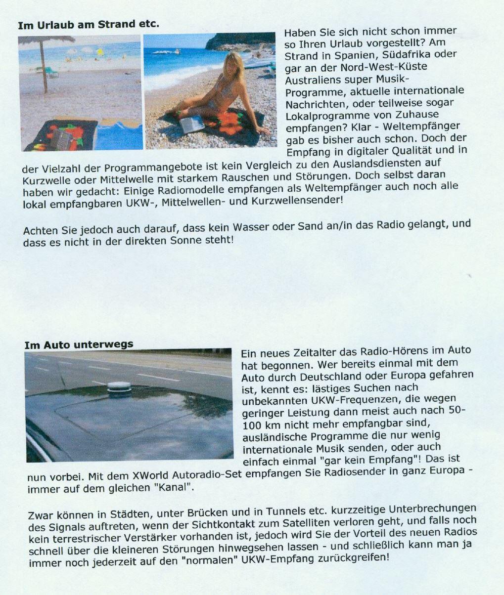 WORLDSPACE UND EIGENER KATALOG eigene Produkte, Erfindungen und Vertrieb