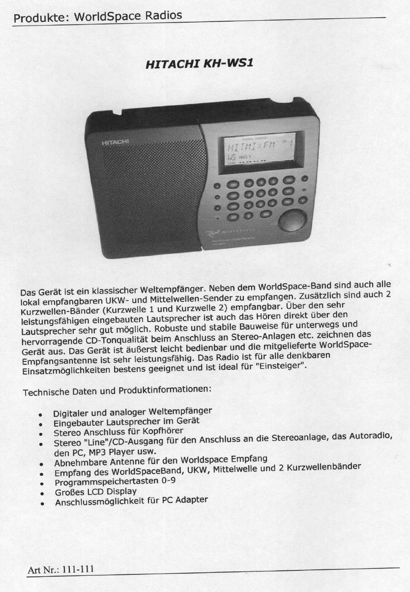 WORLDSPACE UND EIGENER KATALOG eigene Produkte, Erfindungen und Vertrieb