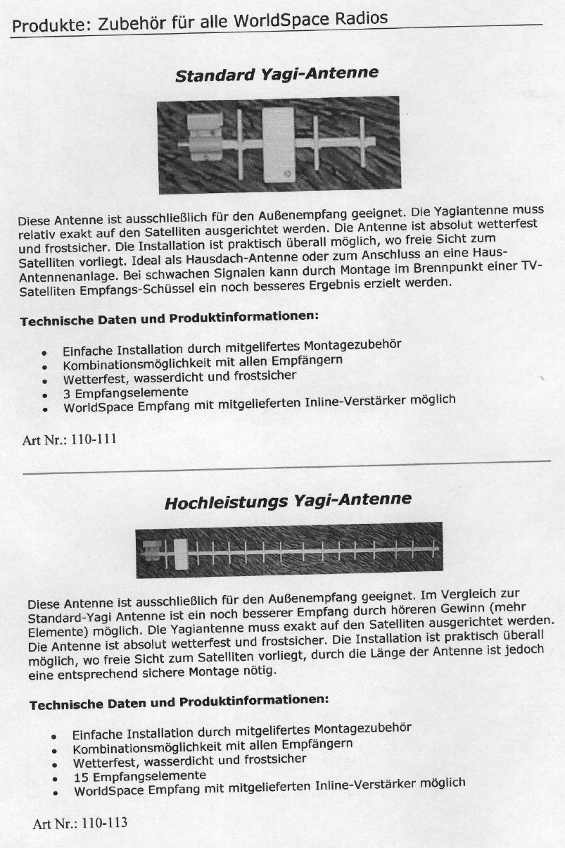 WORLDSPACE UND EIGENER KATALOG eigene Produkte, Erfindungen und Vertrieb