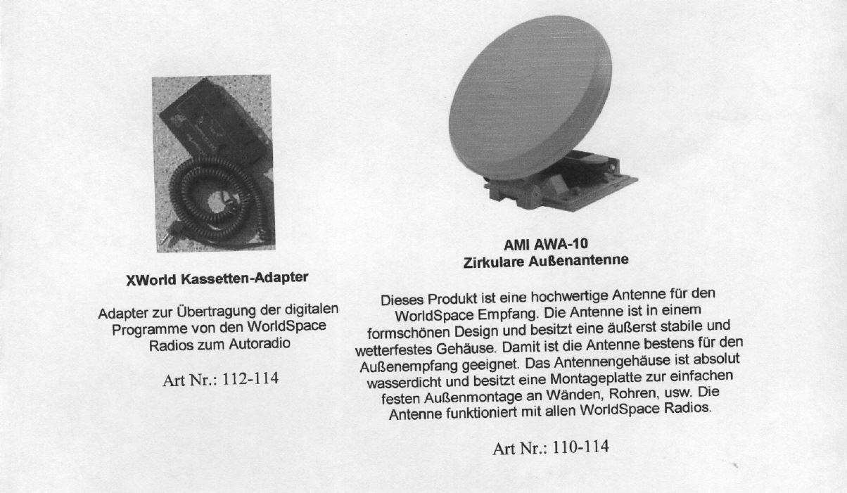 WORLDSPACE UND EIGENER KATALOG eigene Produkte, Erfindungen und Vertrieb